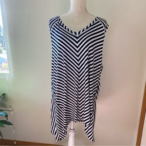 Black and White Chevron pattern TANK TOP